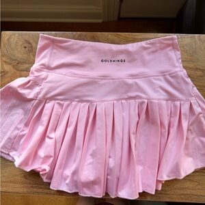 GoldHinge Pink Pleated Athletic Skirt